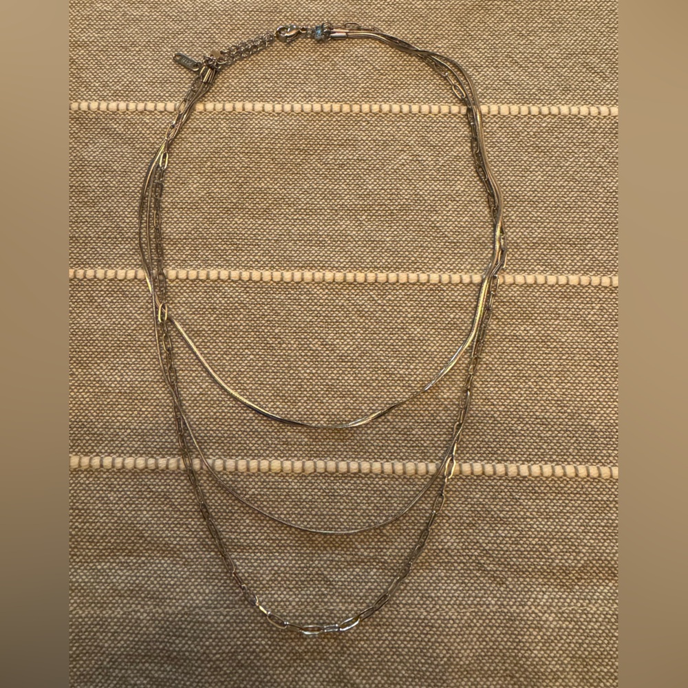 Sweet Three Designs Sliver Layered Necklace